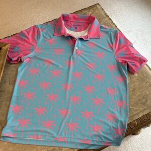 Chubbies Tropical Blue and Pink Polo
